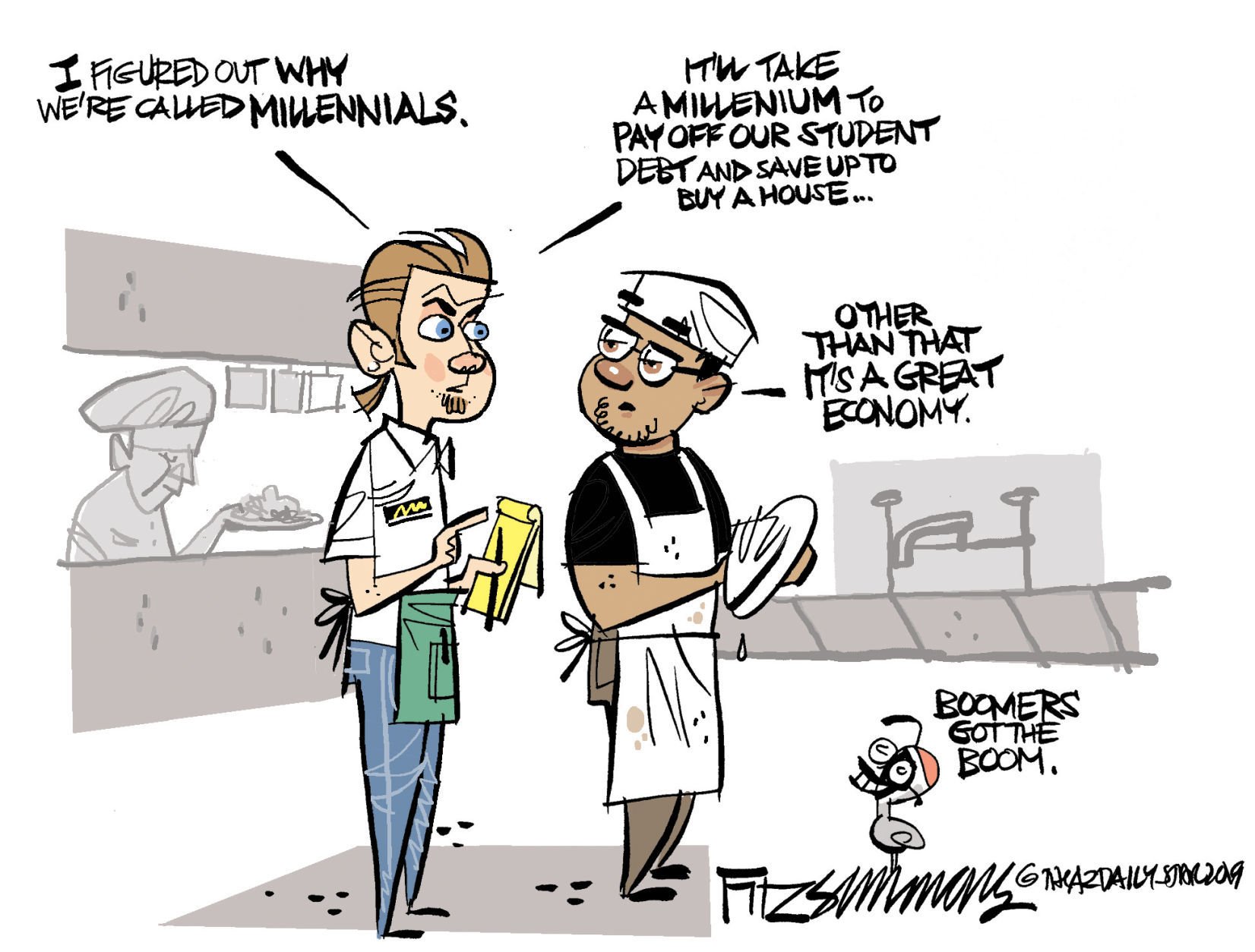 Daily Fitz Cartoon: Millennial blues